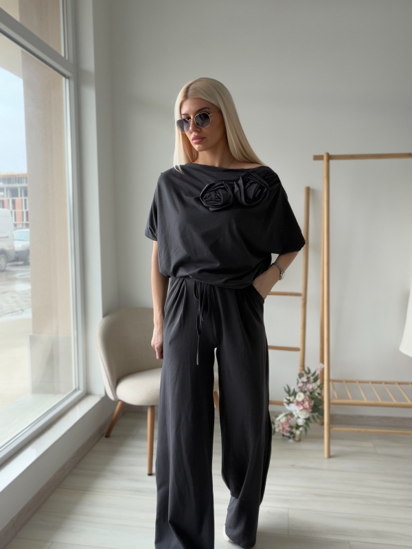 Комплект графит с роза