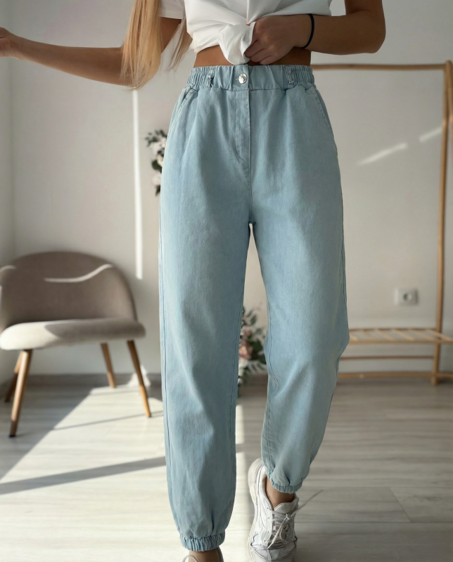 Летни дънки бебешко синьо