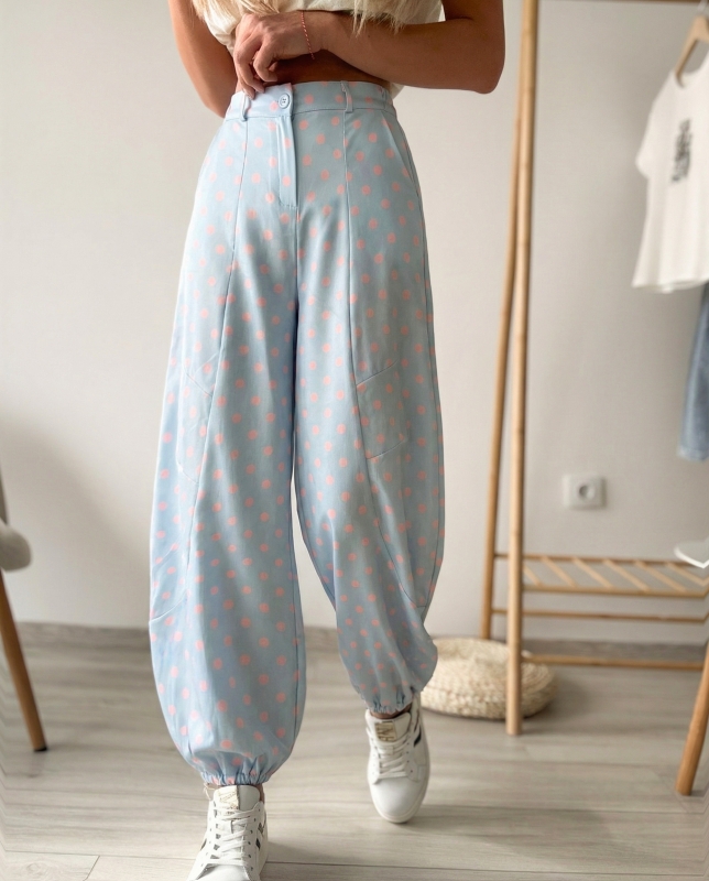 Син панталон Dots