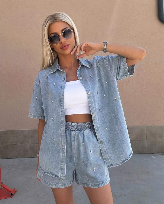 Дънков къс комплект с камъни