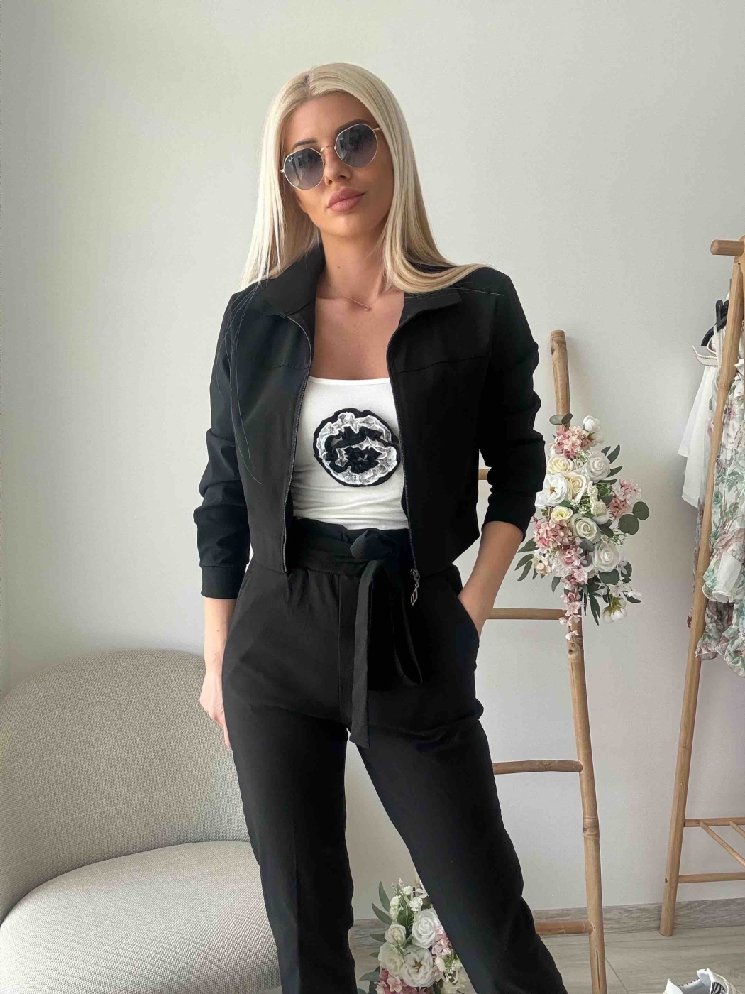 Черен сет яке и панталон