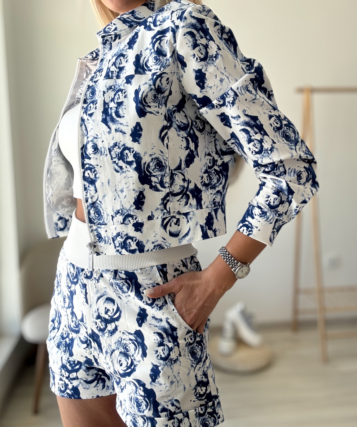 Син комплект рози 3 части