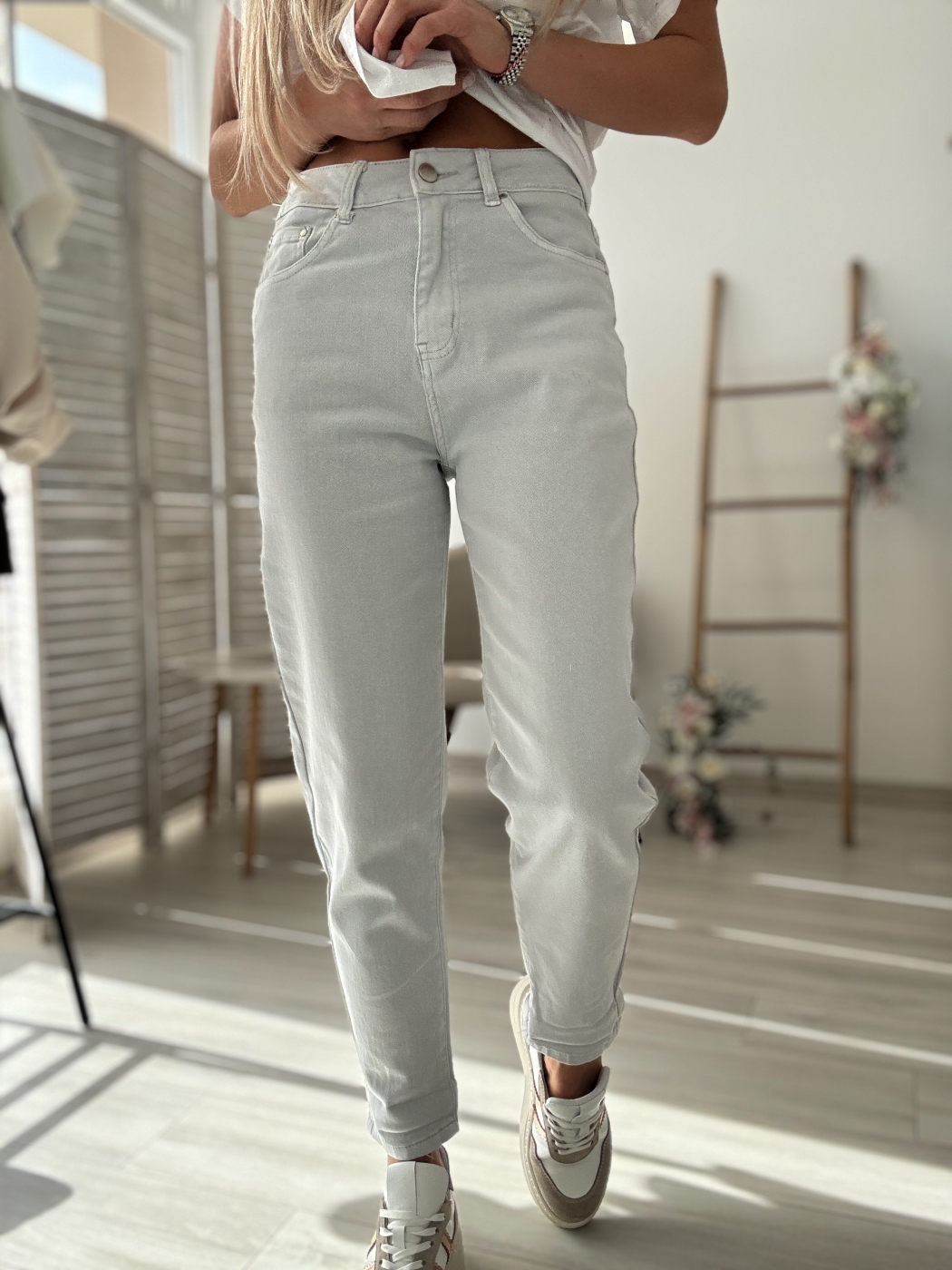 Сиви дънки пастел