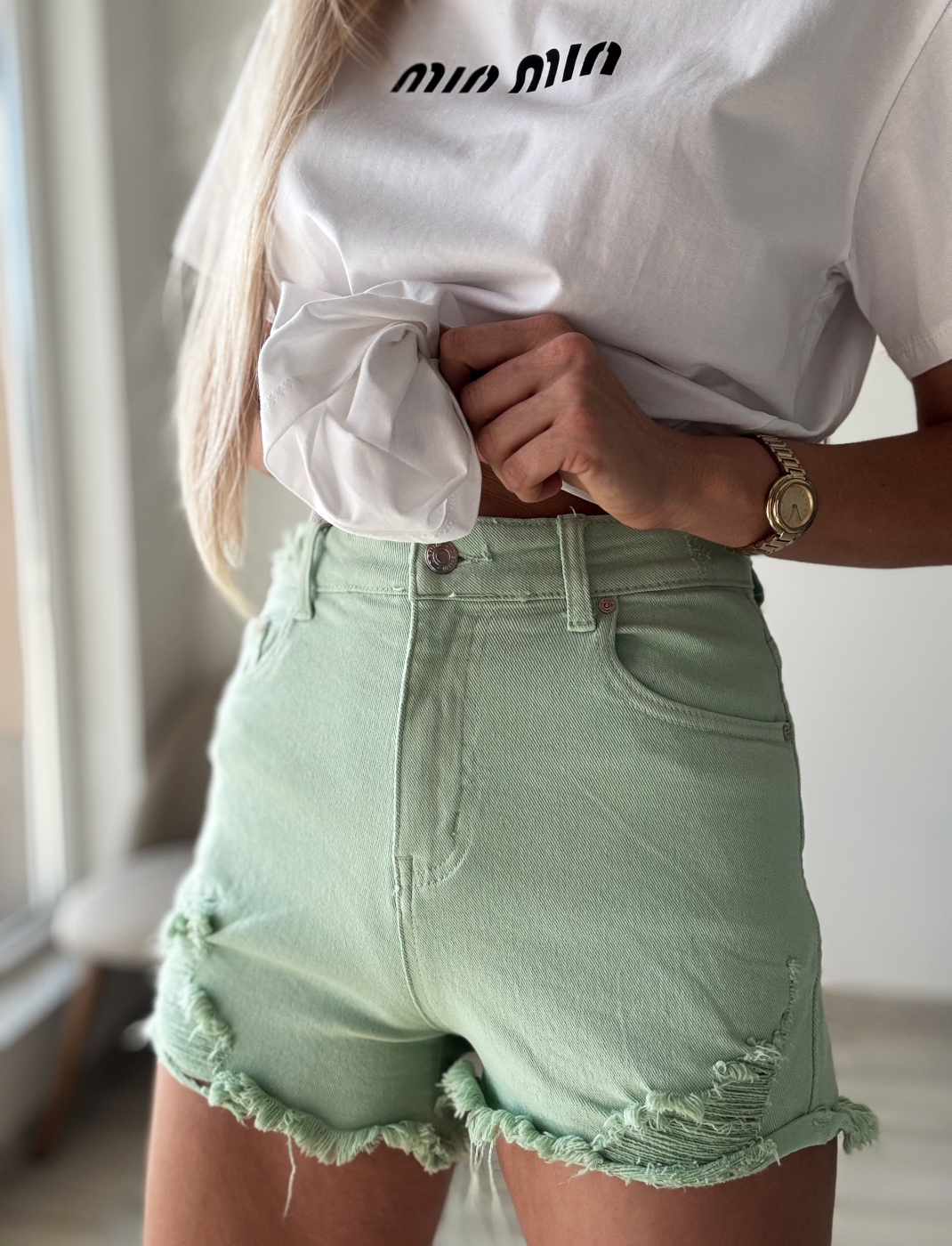 Ментови къси дънки MINT