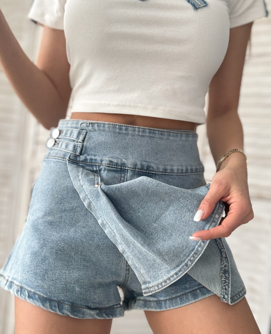 Дънкова пола панталон