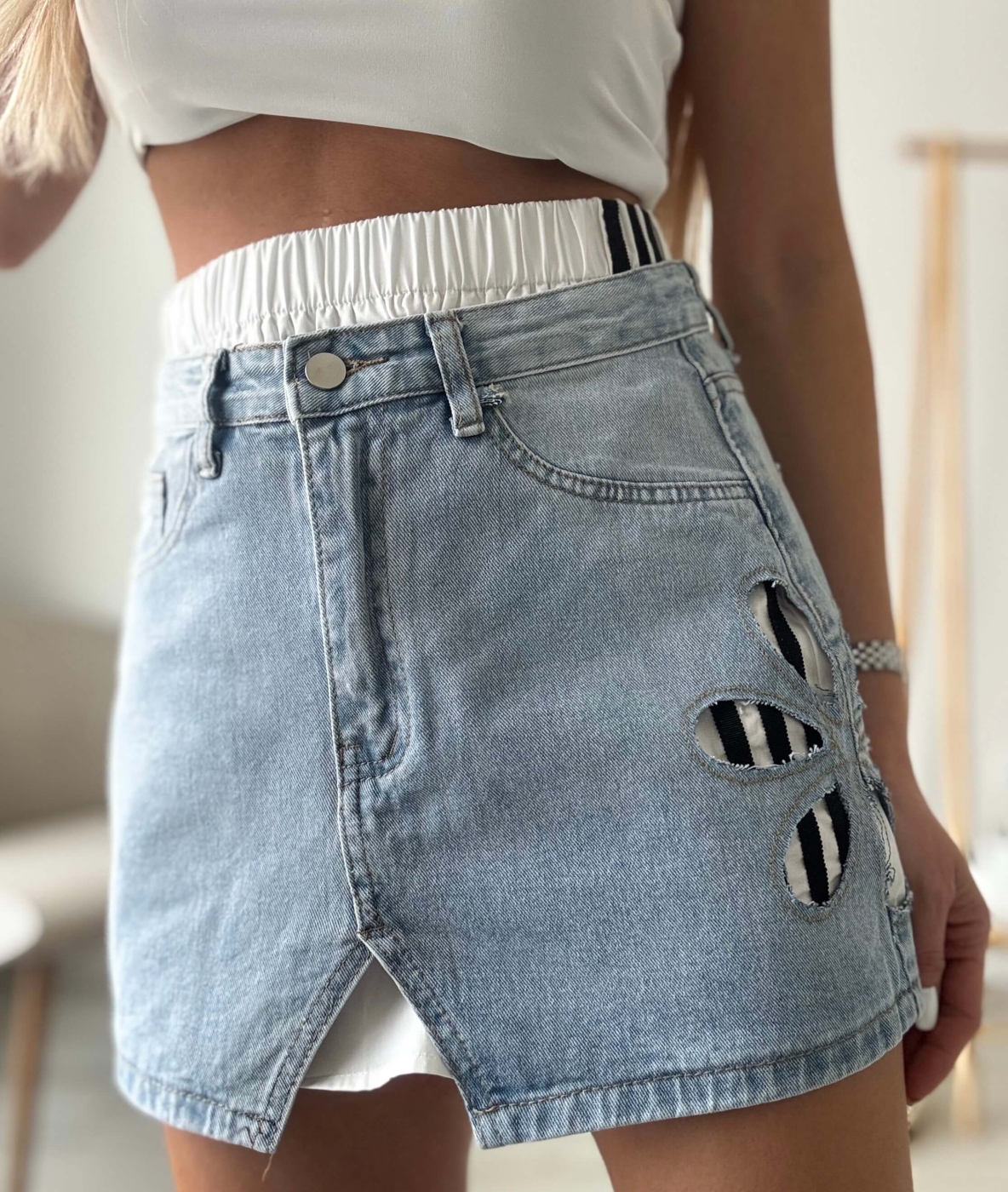 Дънкова пола две части