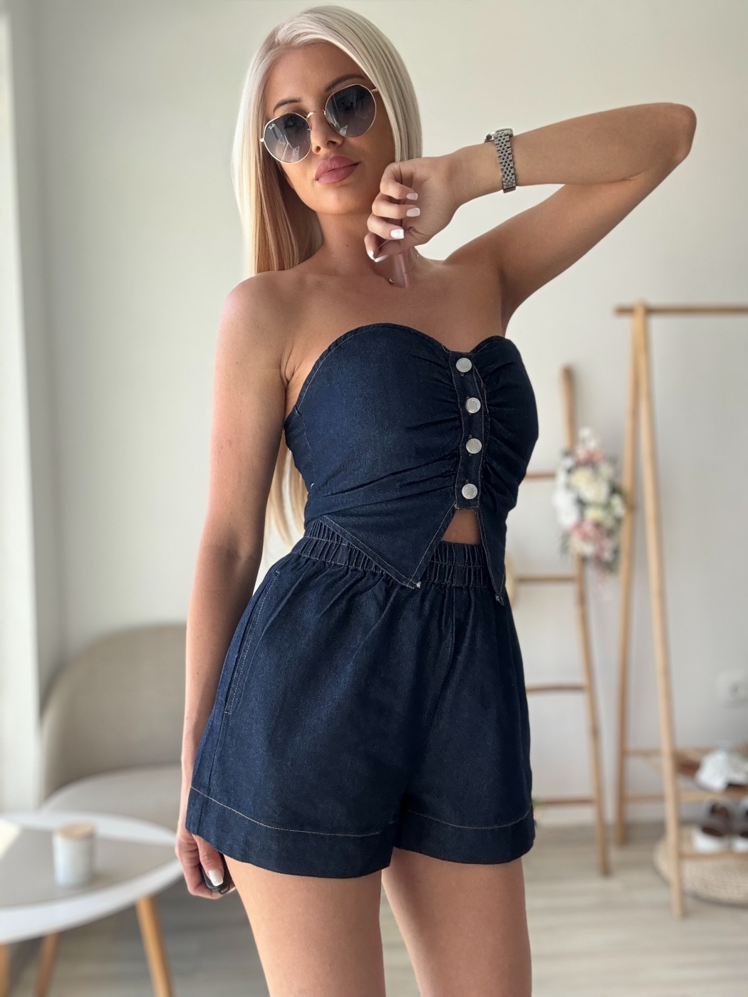 Комплект индиго с бюстие