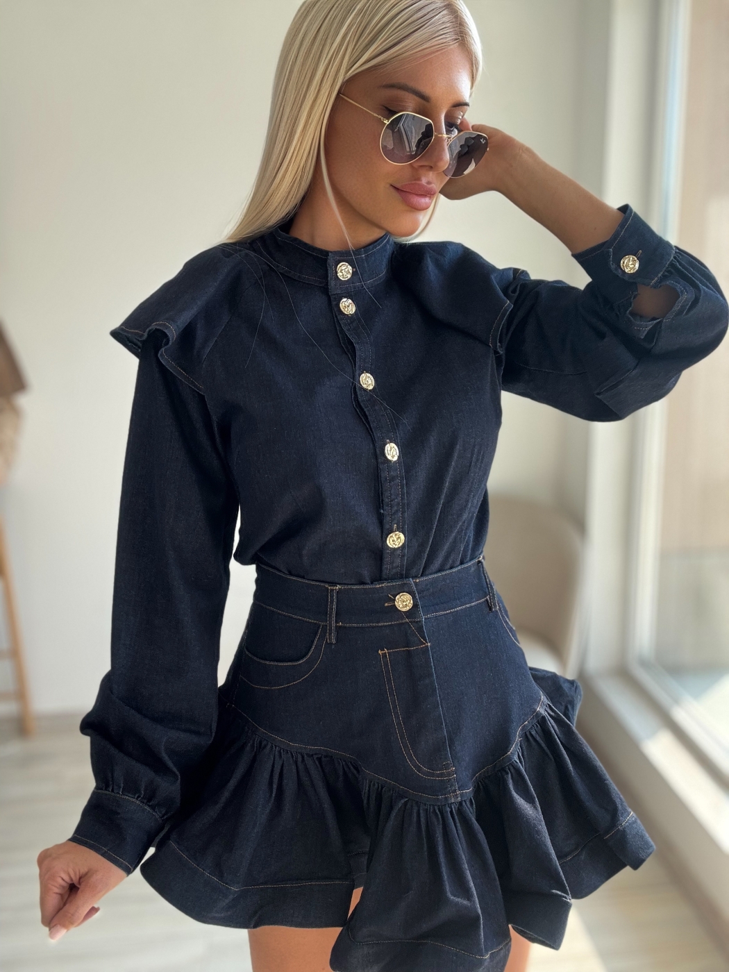 Дънков сет пола и риза