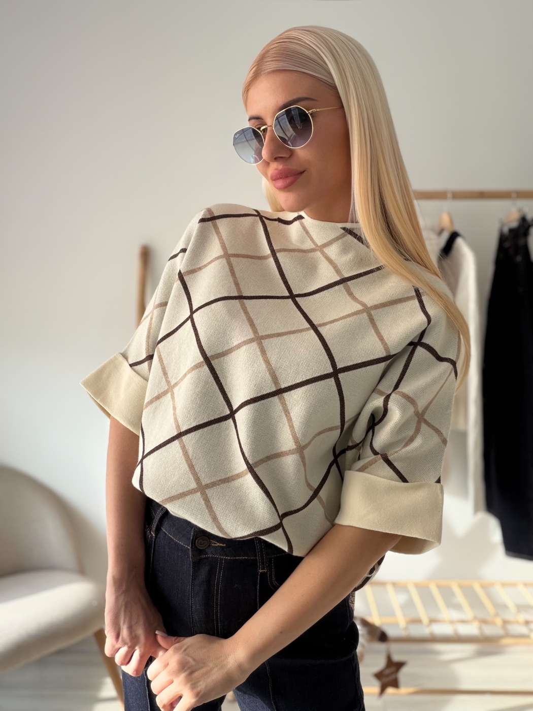 Туника екрю райе 