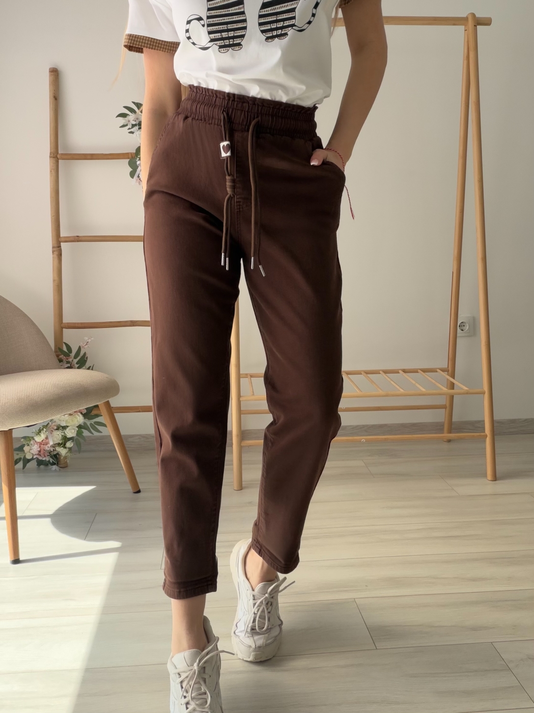 Дънки шоколад със сърце