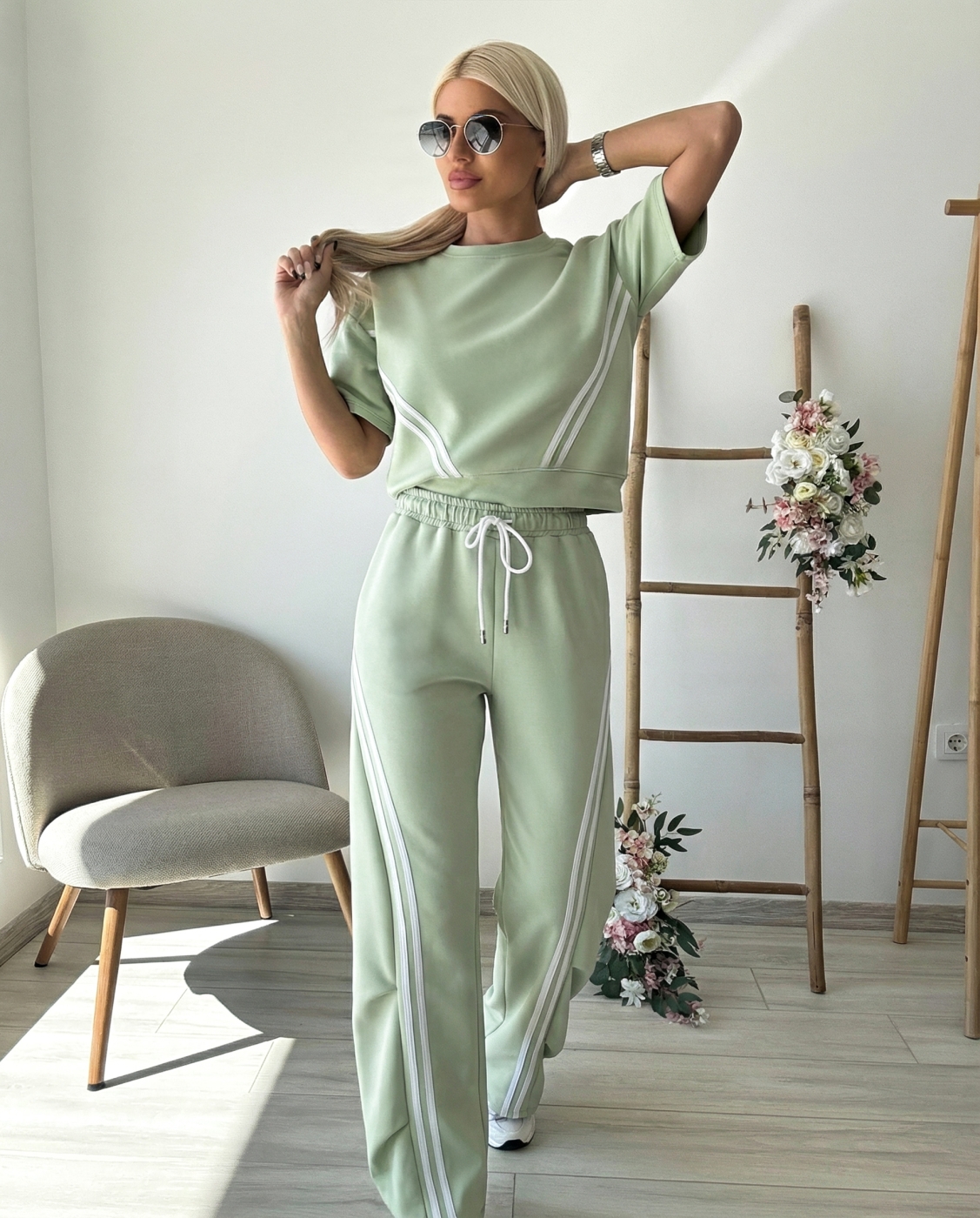 Ментов комплект с къс ръкав