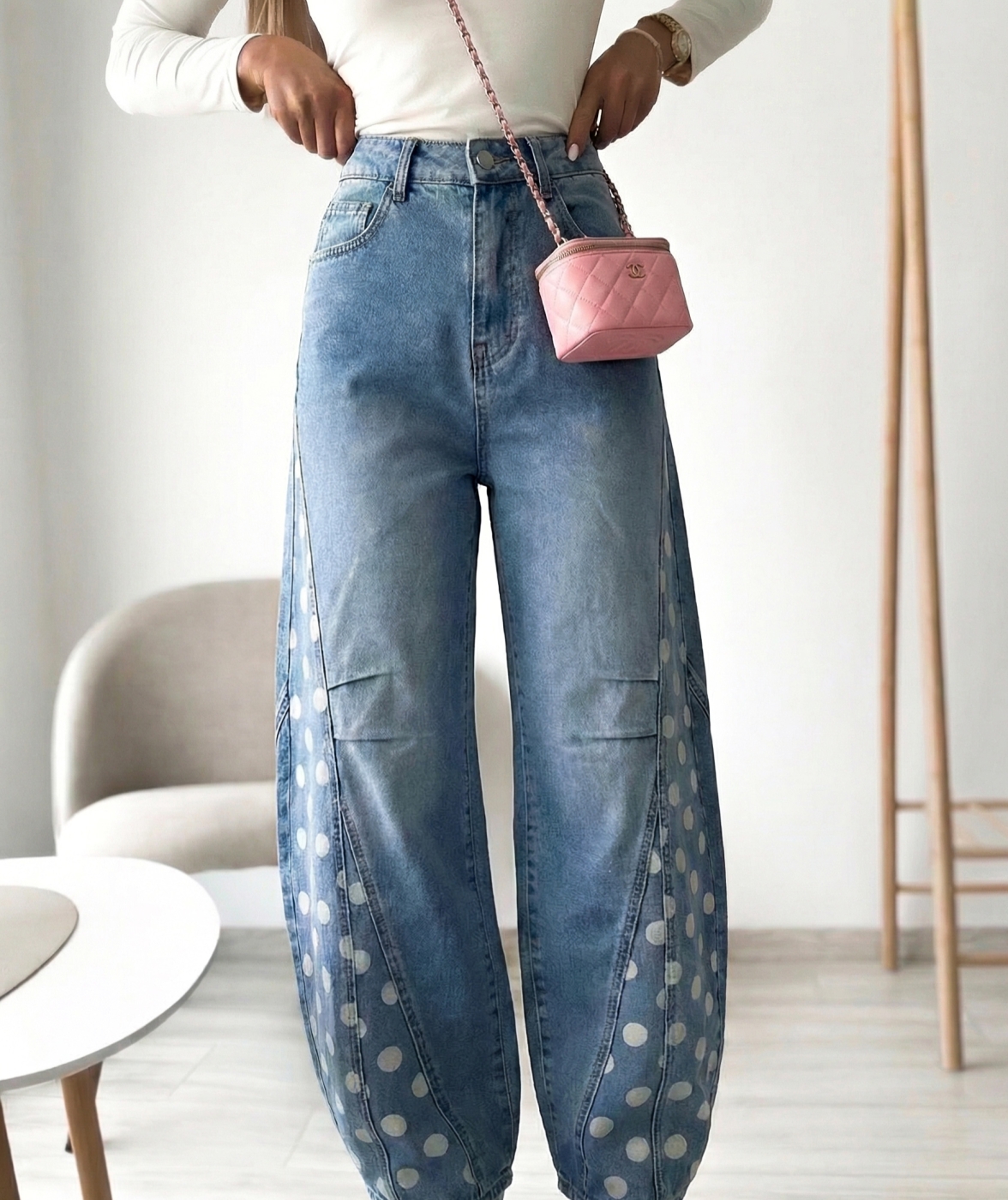 Дънки балон точки