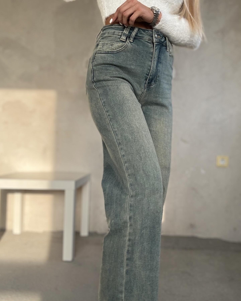 Широки зеленикави дънки