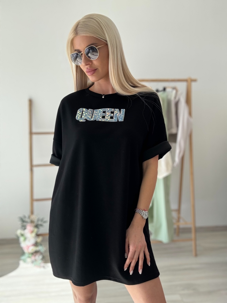 Черна рокля Queen