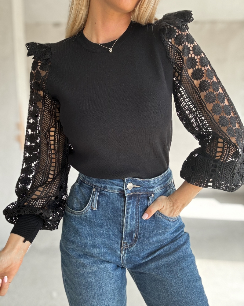 Черна блуза Маргарет