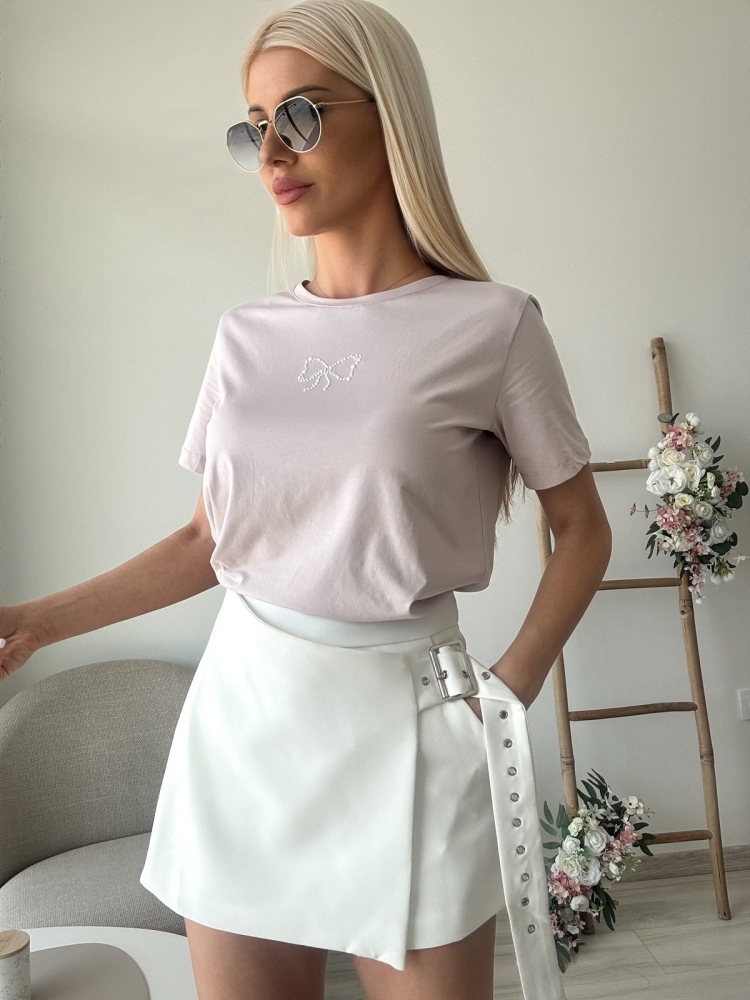 Тениска панделка розова