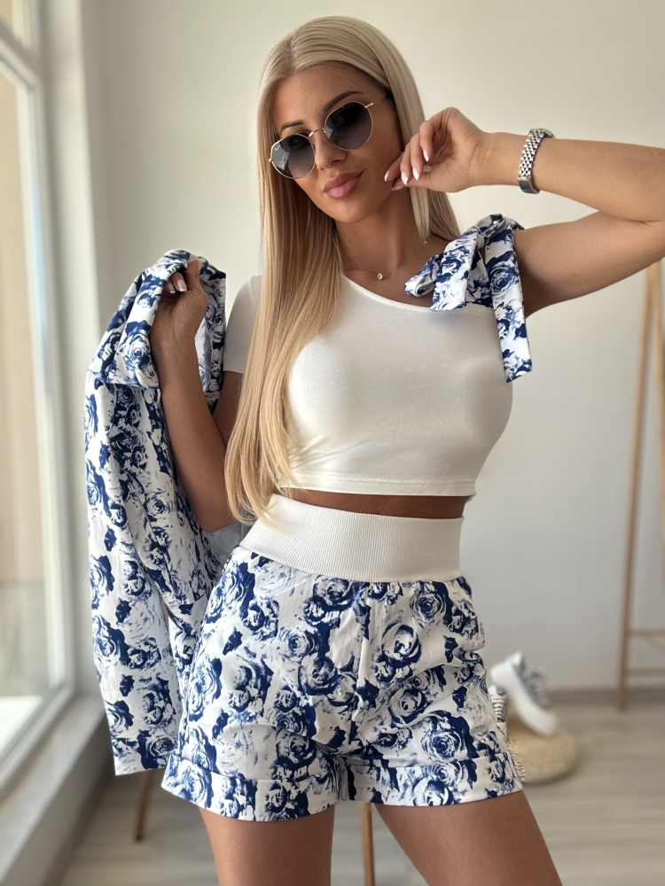 Син комплект рози 3 части