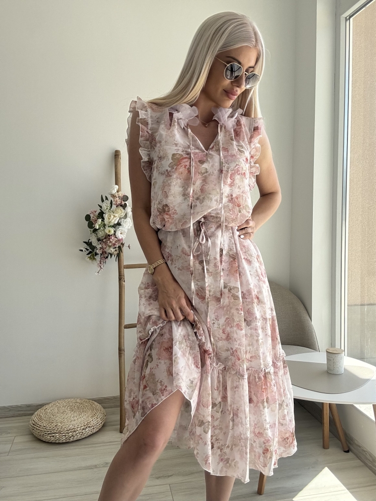 Рокля от 2 части с цветя