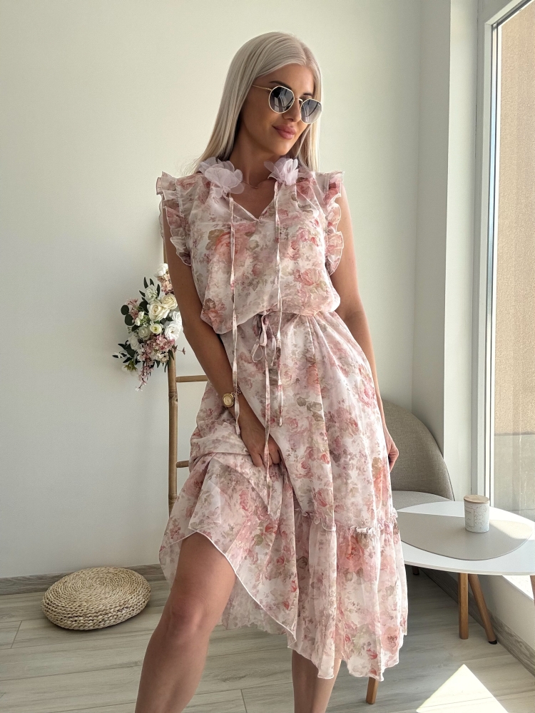 Рокля от 2 части с цветя