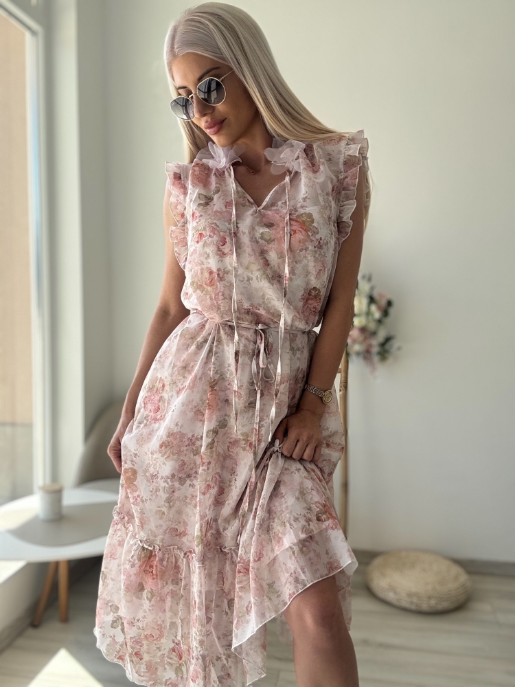 Рокля от 2 части с цветя