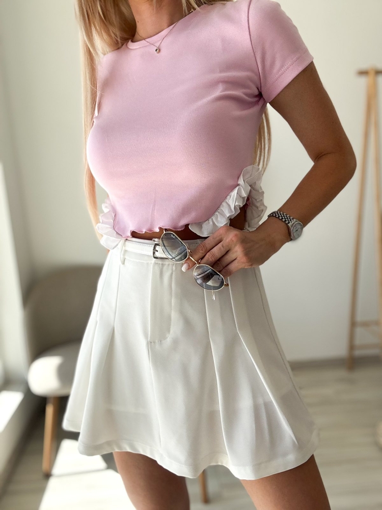 Розова тениска бяла харбала