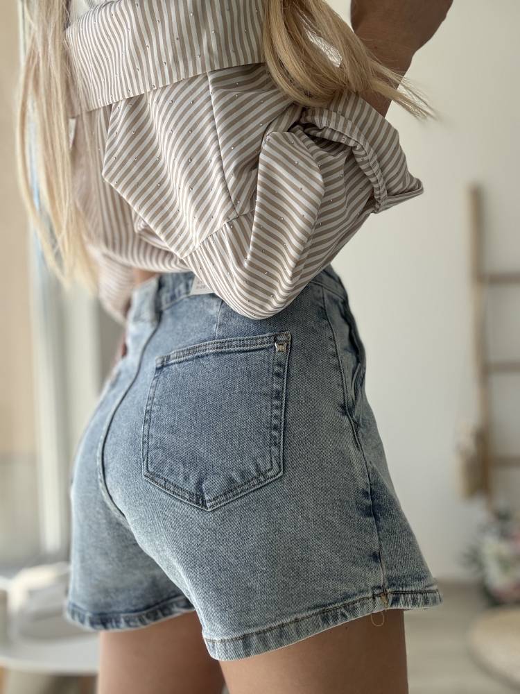 Дънкова пола панталон с копчета