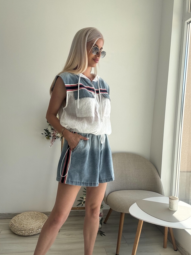 Дънков сет с органза