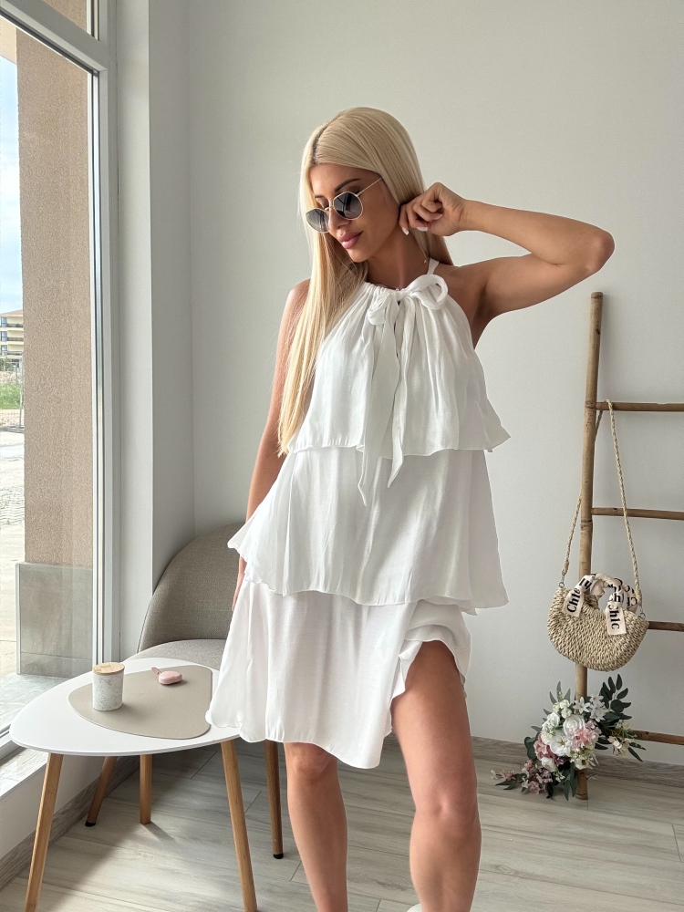 Бяла кроп рокля