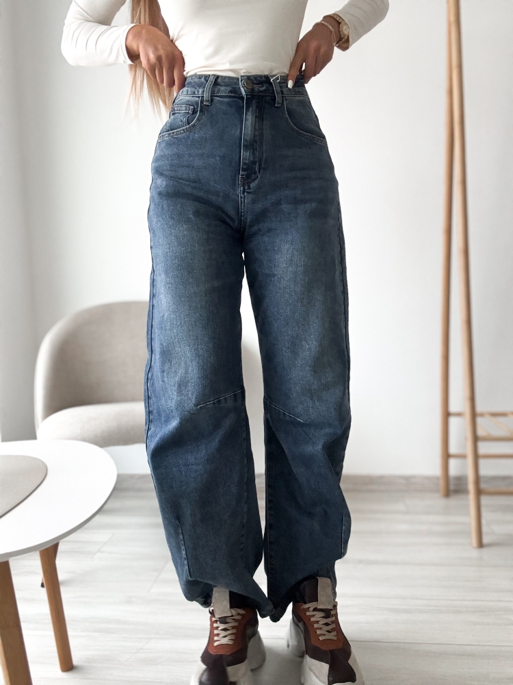 Сини дънки балон