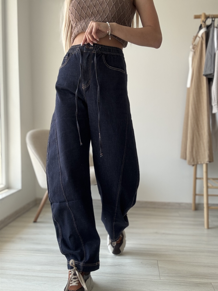 Дънки балон индиго