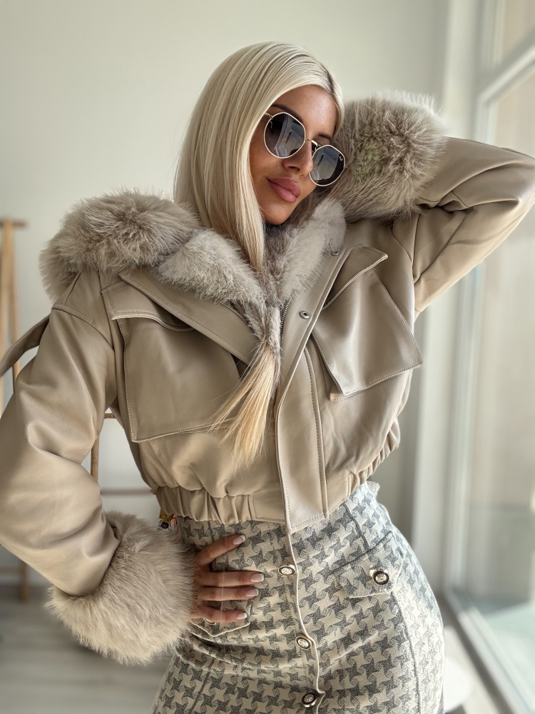 Яке с пух екрю вариант 2