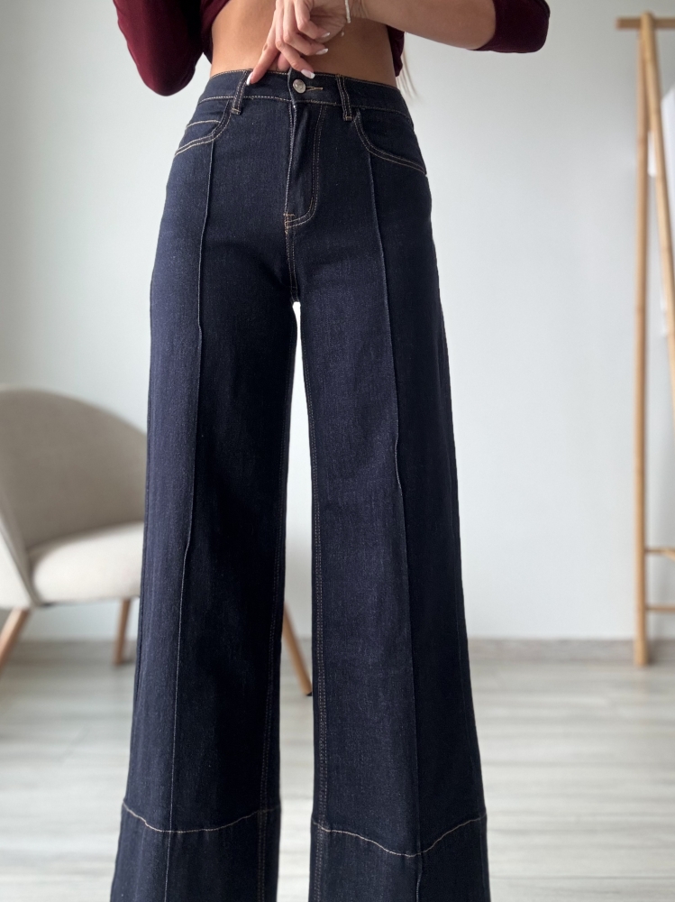 Широки дънки индиго