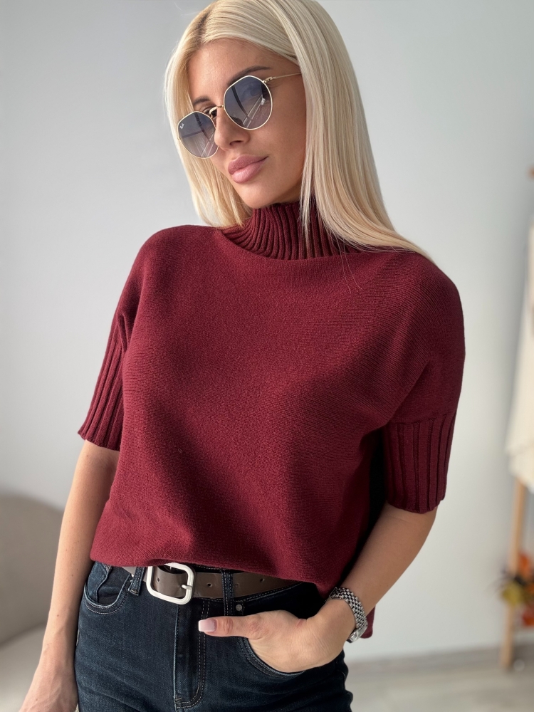 Пуловер Lina бургунди