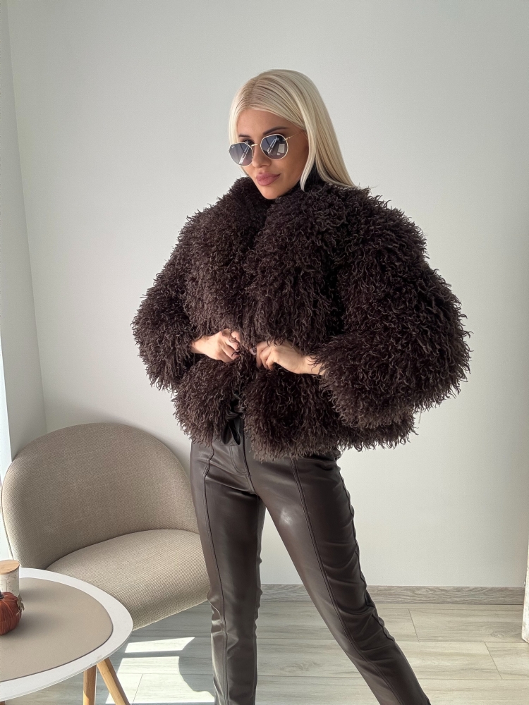 Кафяво палто poodle