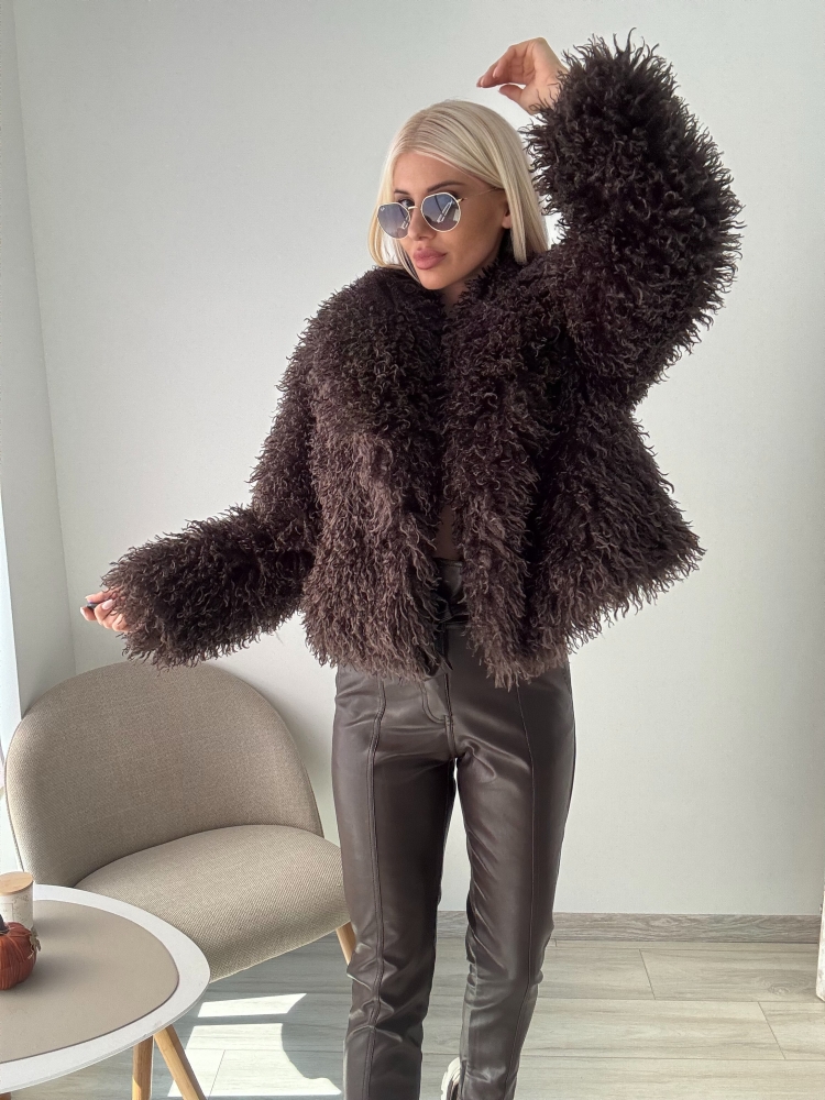 Кафяво палто poodle