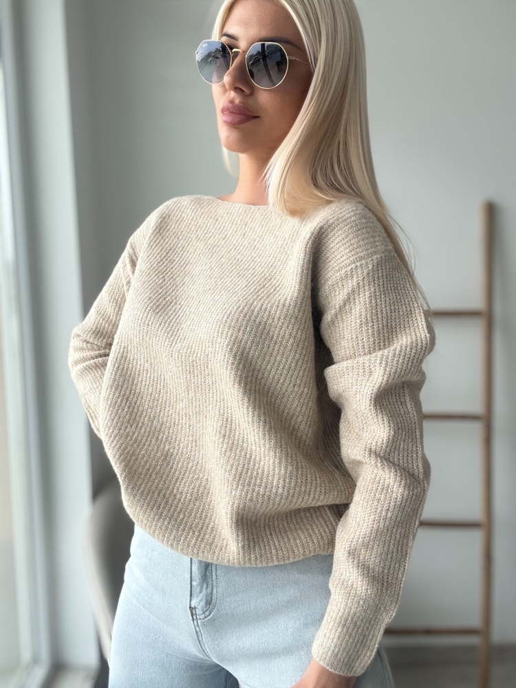 Бежов пуловер Milenium