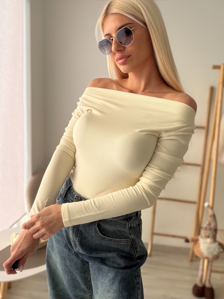 Блуза лодка екрю