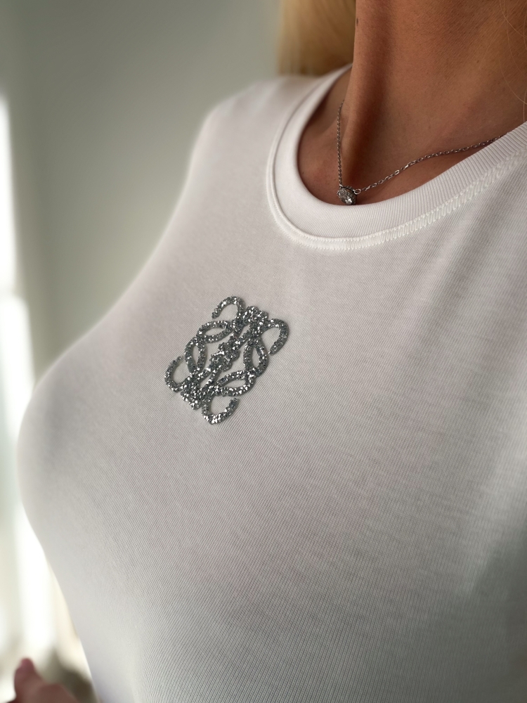 Бяла тениска Love