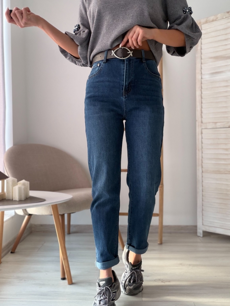 Тъмно сини дънки мамфит Fish