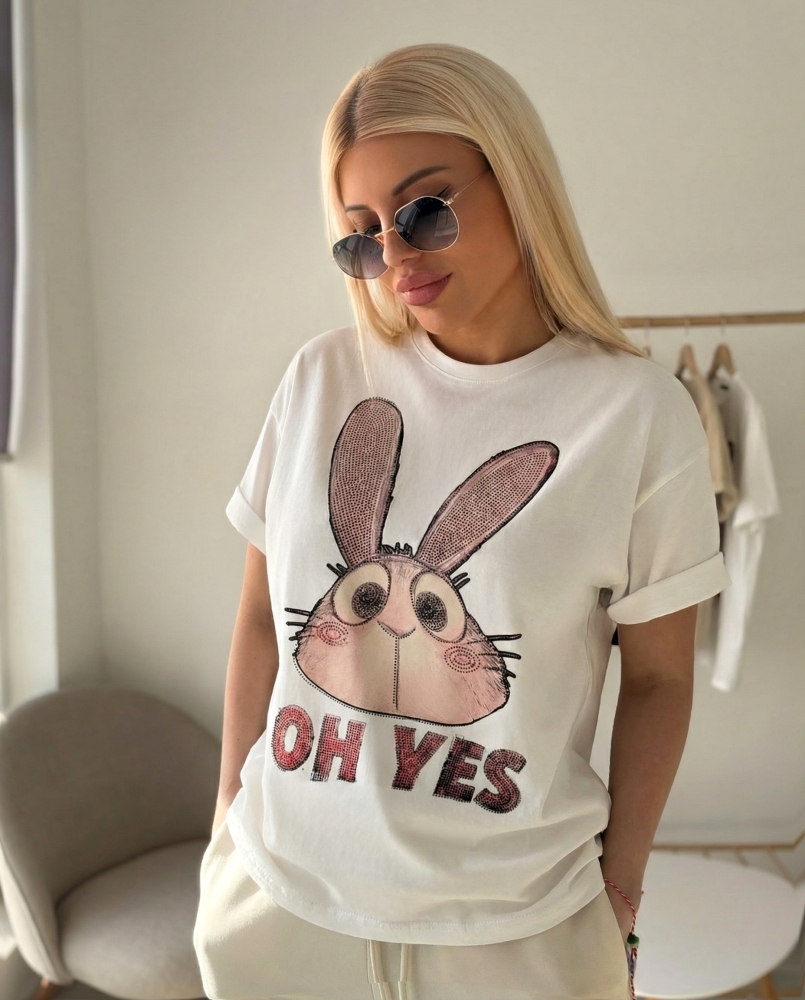 Тениска овърсайз заек