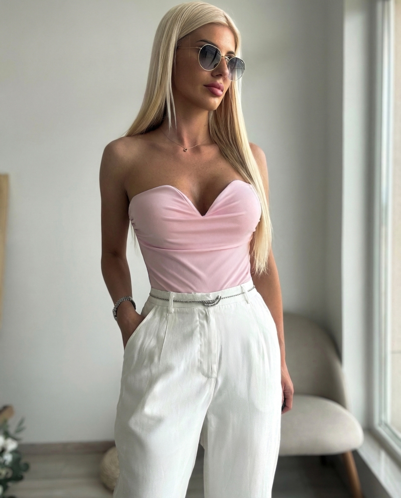 Розово боди бюстие