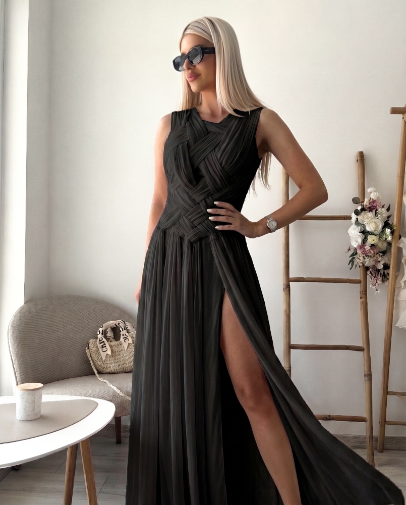 Черна рокля възел