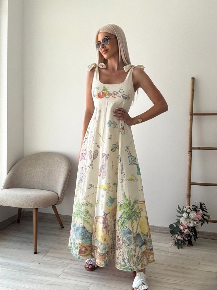 Ленена рокля Санторини
